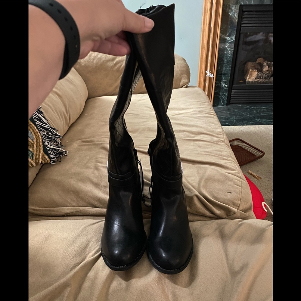 Saint johns bay black knee-high riding boots NWT